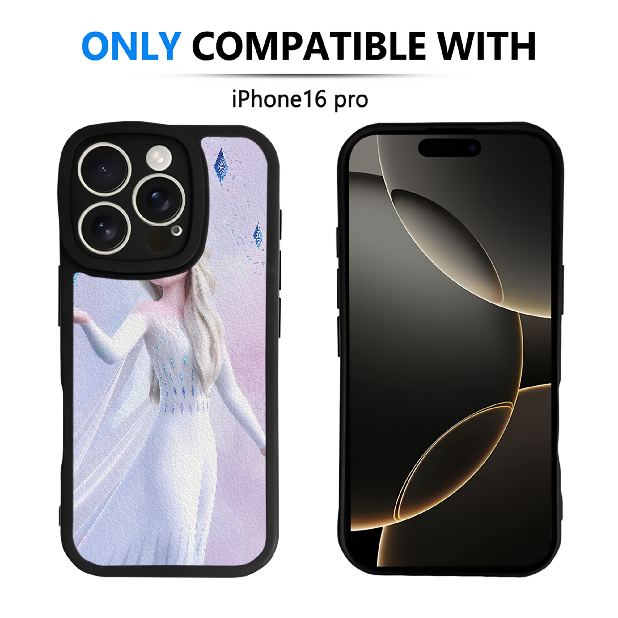 （画像用） アナと雪の女王 アンナ エルサ Frozen Anna Elsa 【iPhone 16シリーズ対応】シリコンスマホケース（レザー調） 材質：シリコン